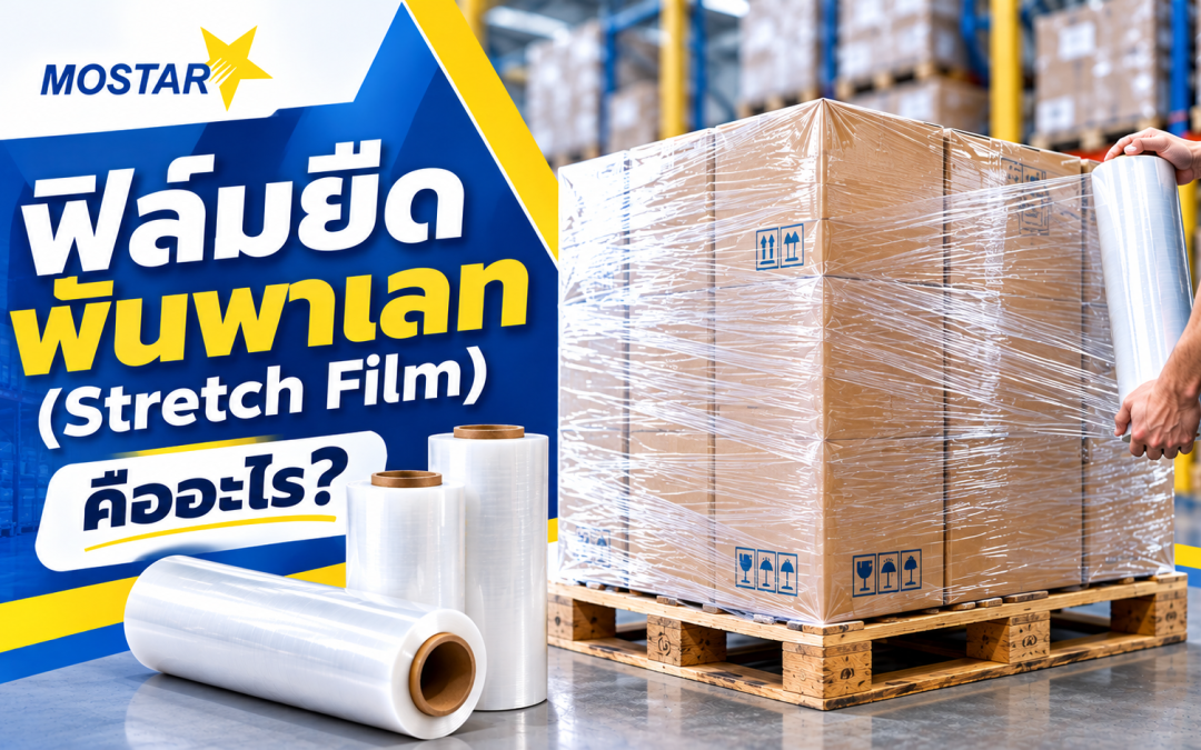 ฟิล์มยืดพันพาเลท (Stretch Film) คืออะไร? และวิธีเลือกใช้งานให้เหมาะสมกับงานอุตสาหกรรม